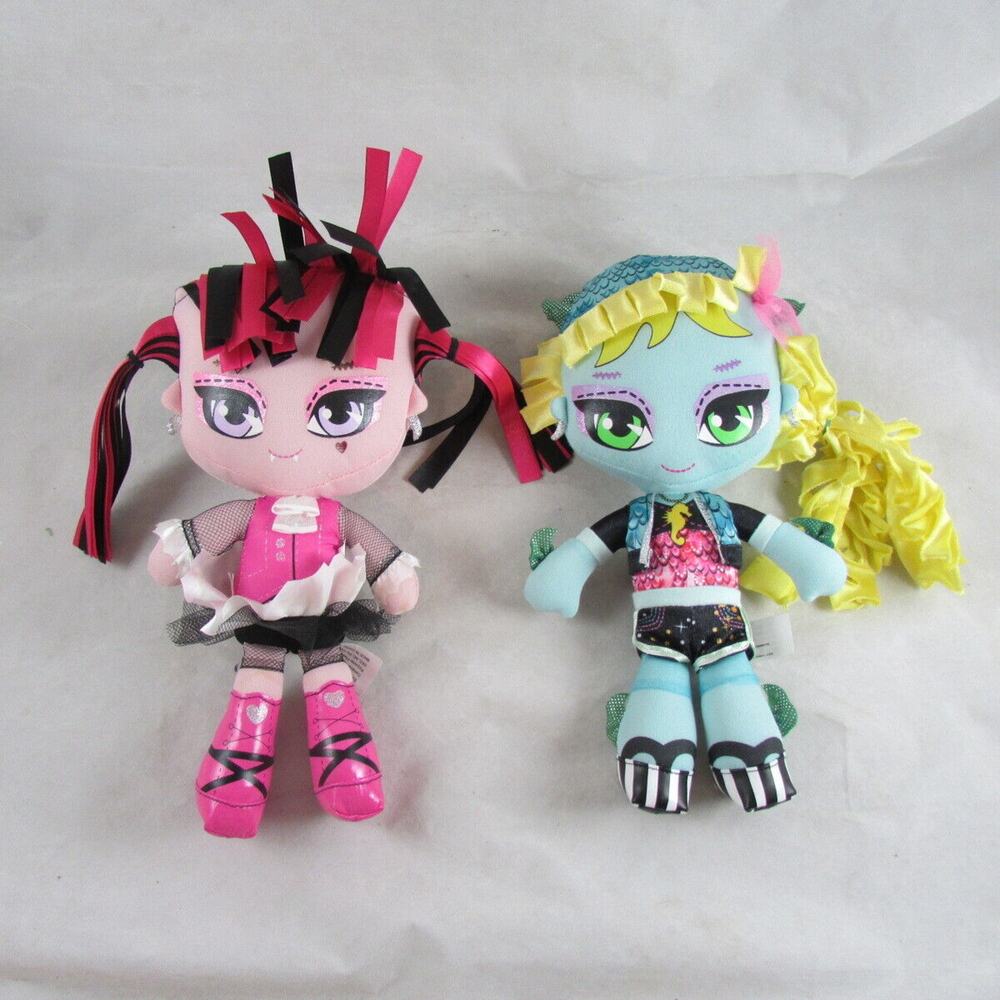 Monster High Dolls Freaky & Fabulous Pair Draculaura & Lagoona Soft Stuffed 10"